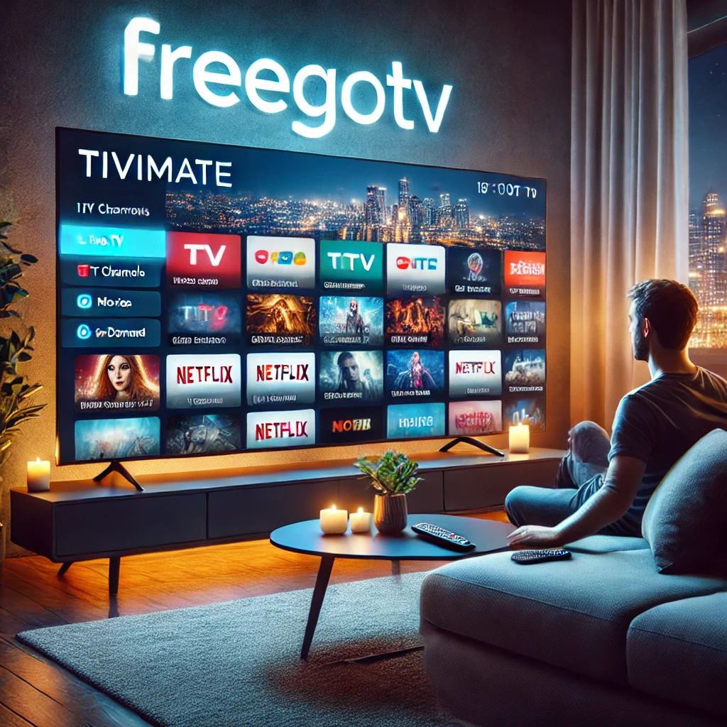 BEST IPTV SERVICE USA on Smart TV with vibrant IPTV interface