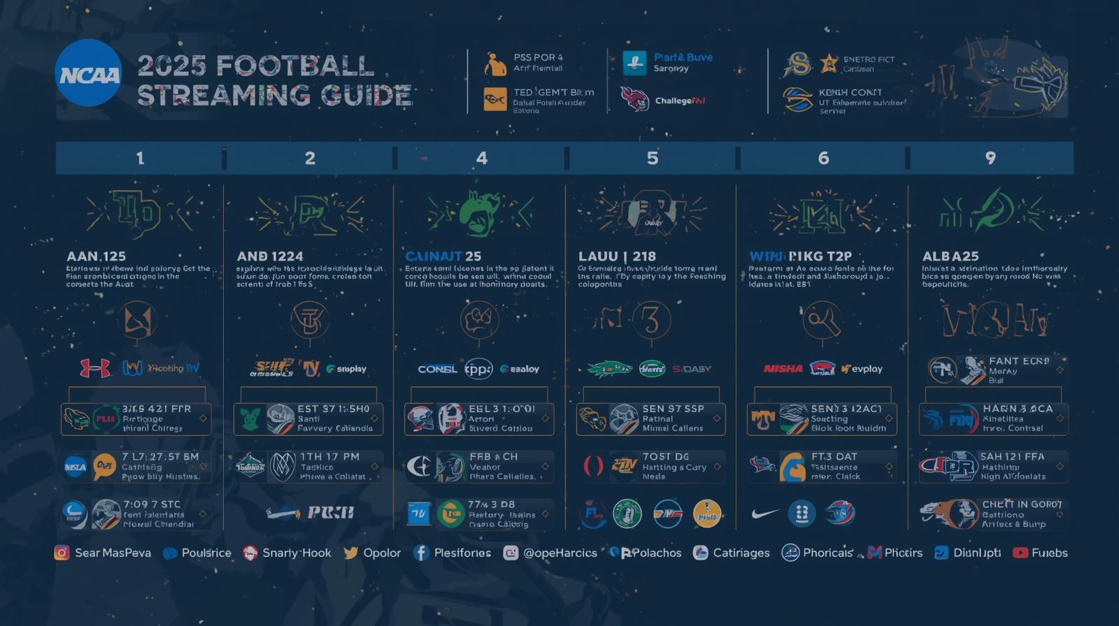 ncaaf streaming guide 2025